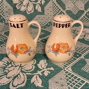 Vintage Hall China “Orange Poppy” Salt and Pepper Shakers